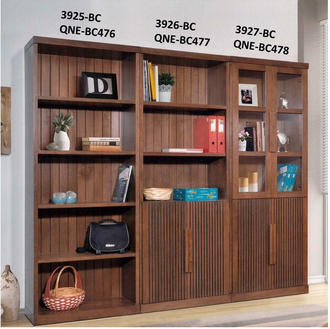 3925- OPEN SHELF CABINET 